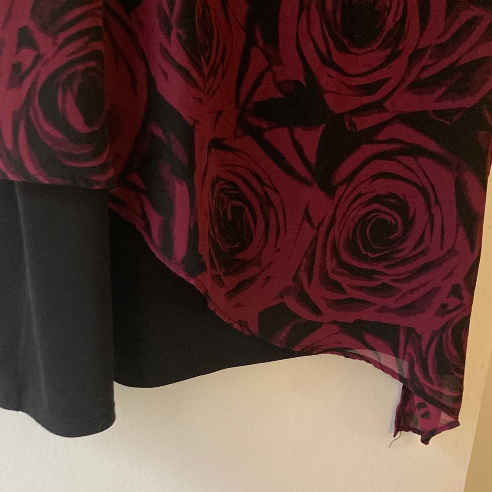 HOST PICK😀Dressy Sleeveless Black Top with Overlay - Picture 4 of 5